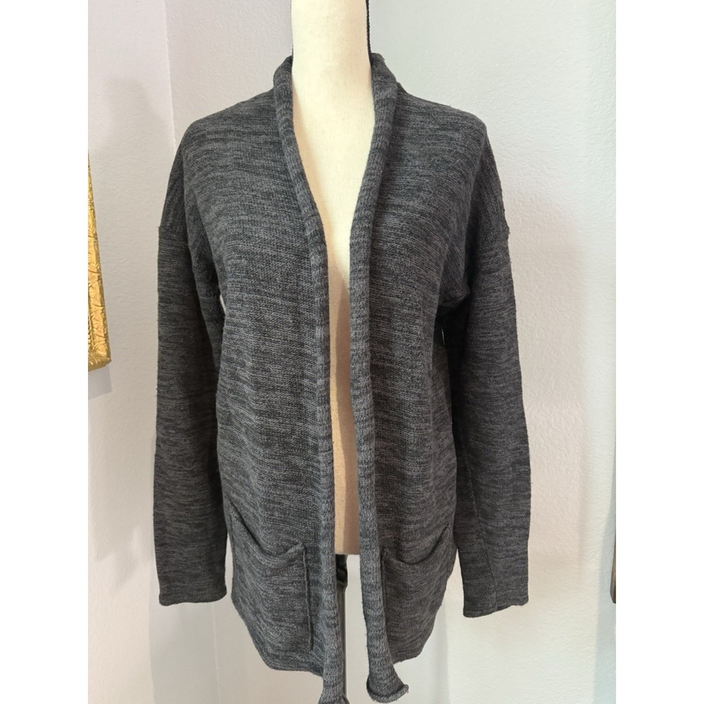 Columbia Rocky Range Cardigan Medium Gray Open Front Cozy Knit Sweater Gorpcore